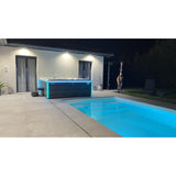 Mise en avant du Spa Jacuzzi TAHITI dans un jardin