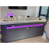 Spa Jacuzzi MOOREA avec jupe grise et Led Rose