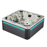 Spa Jacuzzi ANTIBES de la marque ZigZag SPA, 7 places, haut de gamme, avec Leds extérieures, habillage Gris