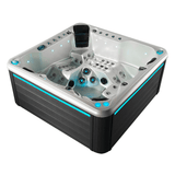 Spa Jacuzzi Monaco de la marque ZigZag SPA avec habillage Gris et Led bleu