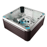 Spa Jacuzzi Monaco de la marque ZigZag SPA avec habillage Marron et Led blanche
