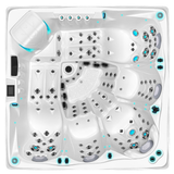 Spa Tahiti 5 places avec table led - 2 places allongées et 3 assises, massage au cou et beaucoup de jets avec 3 moteurs