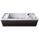 Spa de nage CALVI de la marque ZigZag SPA avec habillage MARRON