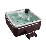 Spa Jacuzzi MOOREA 5 places avec habillage et escalier Marron