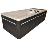 Spa de nage BASTIA de la marque ZigZag SPPA avec habillage Luxe et Leds intégrées