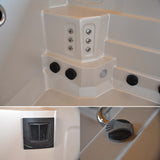 Images du système de filtration, de la vanne de puissance et de la cuve du spa de nage Bastia