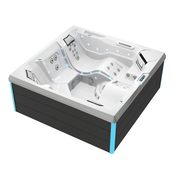 Spa ZEN5 de chez ZigZag SPA avec lumières allumées