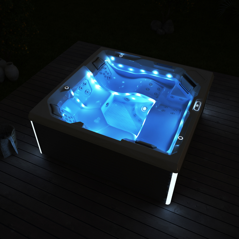 Spa ZEN 5 de chez ZigZag SPA avec lumières bleues
