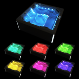 Visuels multicolores du Spa ZEN5 de nuit