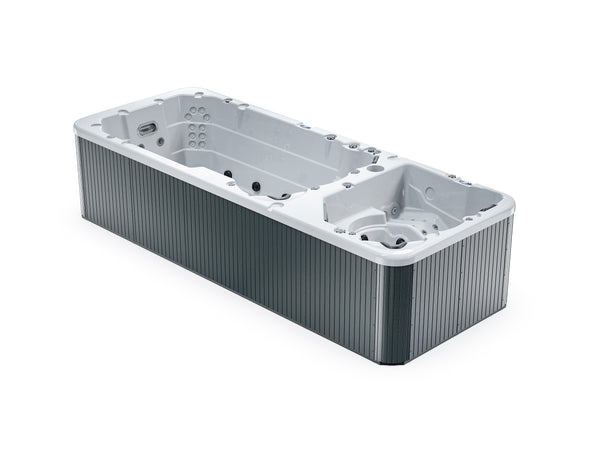 Spa de nage PIANA de la marque ZigZag SPA avec habillage Gris
